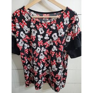 Womens Disney Parks Brand Minnie Flutter Sleeve Shirt Size Large